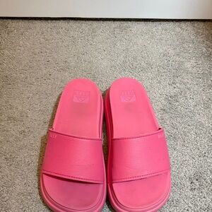 Reef Vibrant Pink Slide Sandals